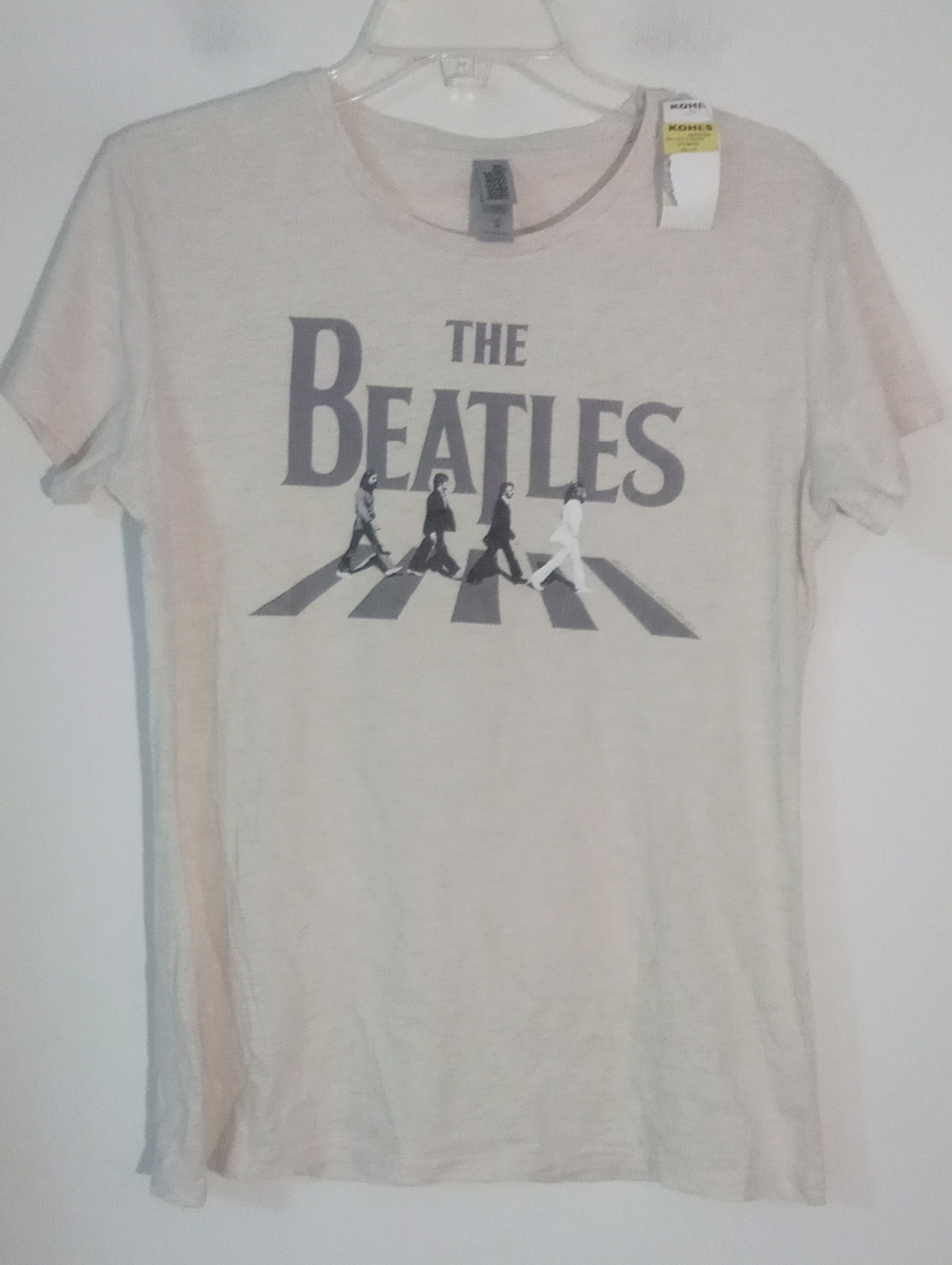 * The Beatles Graphic Tee  Light Cream Top Medium NWT $21 By Instant Message